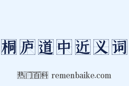 桐庐道中近义词是什么意思的图片